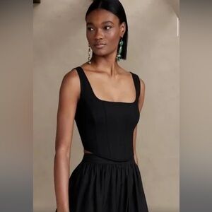 Banana republic black corset top
